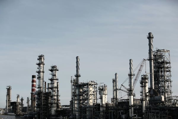 A manufacturing plant during the day