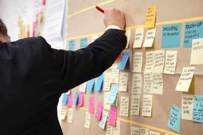 A large board with sticky notes_body_3_Supplier_Quality_Management_During_Relocation