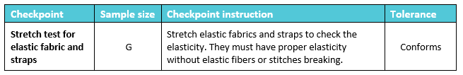 garment accessory tests garment inspection checklist