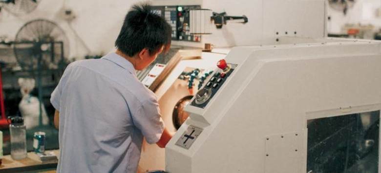 a man manufacturing
