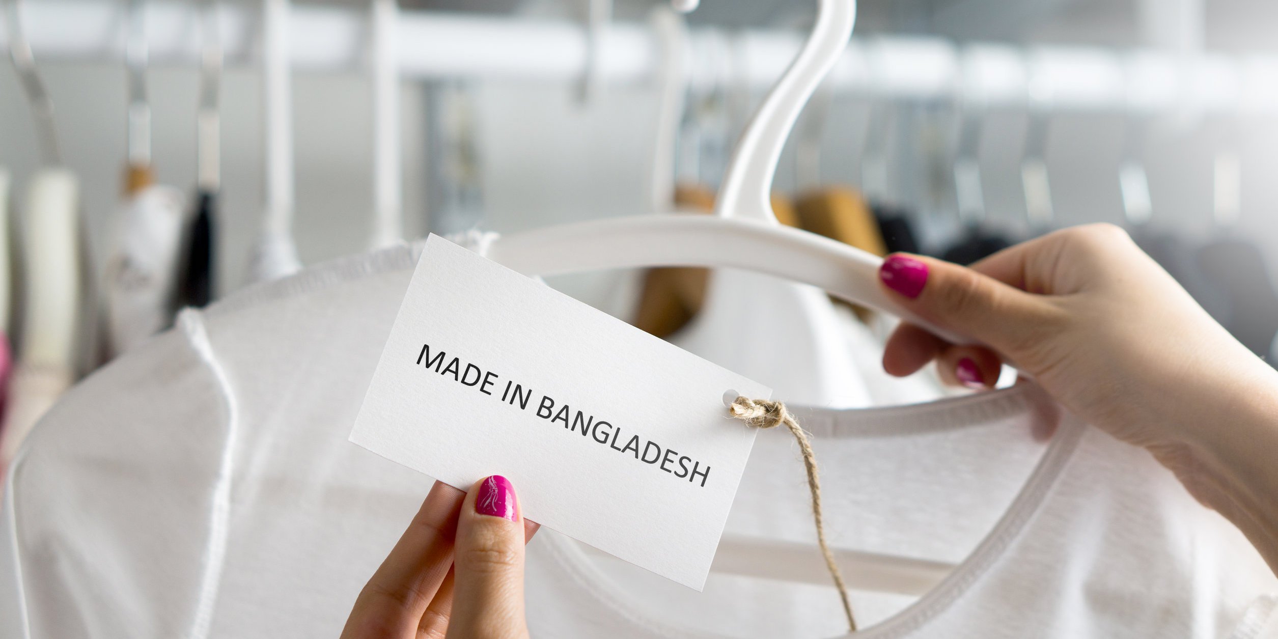 garment with a made in Bangladesh tag